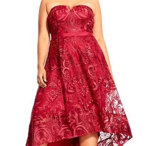 Embroidered Attraction High/low Cocktail Dress